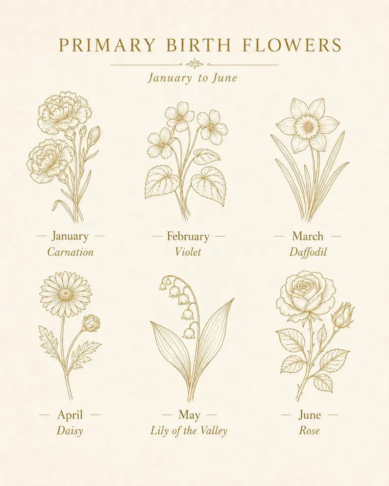 Birth flower and name design on personalised 40oz tumbler